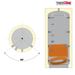 Schéma 1 ballons stockeurs chauffage gamme plus avec échangeur tubulaire
