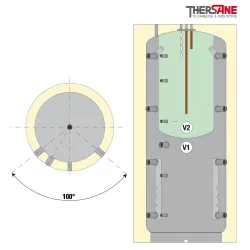 Schéma 2 ballon stockeur avec bain marie sans échangeur