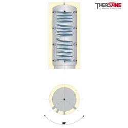 Schéma ballon stockeur avec production E.C.S instantanée eco combi