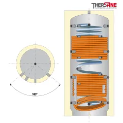 Ballons stockeurs double serpentins avec production E.C.S instantanée eco combi