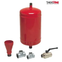 Bouteille d'injection complète avec entonnoir, vanne et Tés