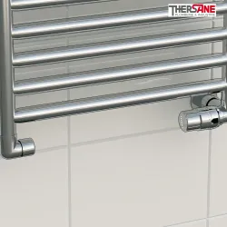 Ensemble robinetterie droite luxe chromés pour sèche serviette