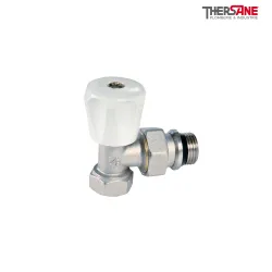 Robinet manuel corps équerre laiton Nickelés avec joint mâle gamme "A"