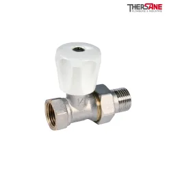 Robinet manuel corps droit laiton Nickelés sans joint mâle gamme "A"