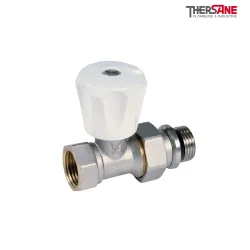 Robinet manuel corps droit laiton Nickelés avec joint mâle gamme "A"