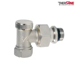 Coude de réglage laiton nickelé gamme A avec joint sur la douille