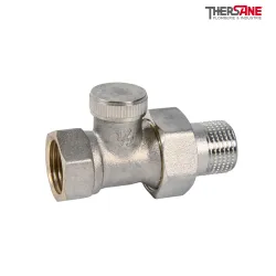 Té de réglage laiton nickelé gamme A sans joint sur la douille