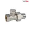 Té de réglage laiton nickelé gamme A sans joint sur la douille