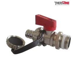 Vanne à sphère vidange de chaudière laiton nickelé mâle 1/2"