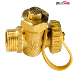 Robinet à boisseau foncé laiton mâle + bouchon