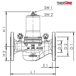 Schéma Réducteur de pression 682 bronze à brides