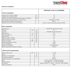 Données techniques COMPTEURS SENSONICAL ULTRA