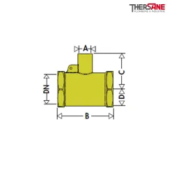 Té 3/4 femelle avec prise sonde M10x1