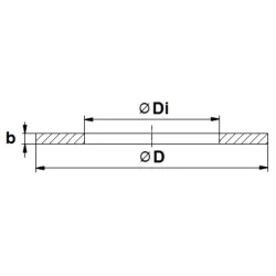 Dimensions joint pour bride en fibre épaisseur 2mm