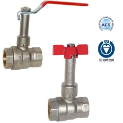 Female-to-female brass ball valve with extension
