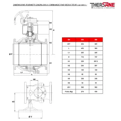 RBS 2 pièces à brides PN16/40 DIMENSIONS RBS DN250-300 CMD REDUCT 752