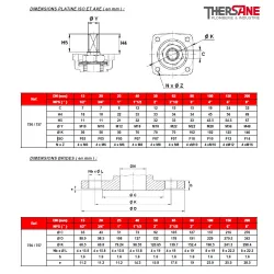 RBS 2 pièces à brides CLASS 150 PN20 ACIER ASTM A216 WCB DIMENSIONS PLATINE ISO ET AXE ( en mm ) 756