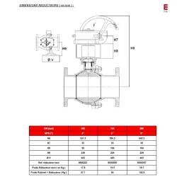RBS 2 pièces à brides CLASS 150 PN20 ACIER ASTM A216 WCB DIMENSIONS REDUCTEURS ( en mm ) 756