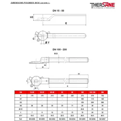 RBS 2 pièces à brides CLASS 150 PN20 ACIER INOX ASTM A351 CF8M DIMENSIONS POIGNEES INOX 757