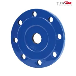 Bride taraudée métrique grand bossage 55x300 PN10/16 revêtue époxy bleu