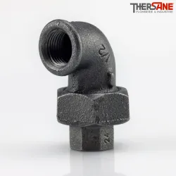 Coude union femelle fonte malléable fileté à joint conique