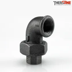 Fonte malléable fileté Coude union femelle à joint conique