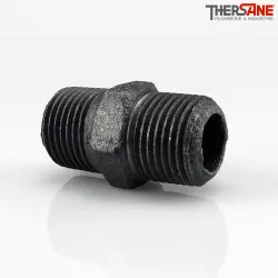 Mamelon mâle filetage droite/gauche fonte malléable