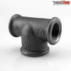 Raccord Té réduit fonte malléable fileté femelle