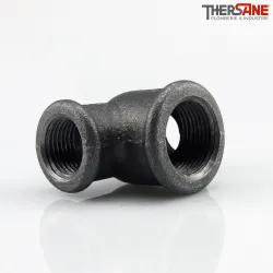 Té réduit fonte malléable fileté femelle
