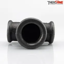 Raccord Té fonte malléable fileté réduit femelle
