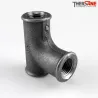 Té fonte malléable femelle à embranchement cintré