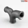 Raccord fonte malléable Té femelle à deux embranchements cintrés