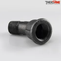 Coude fonte malléable fileté 45° mâle femelle