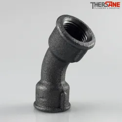 Raccord fonte malléable fileté Courbe 45° femelle