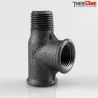 Raccord fonte malléable fileté Té femelle avec une sortie Mâle
