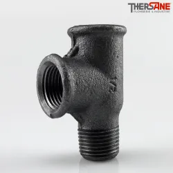 Raccord Té fonte malléable fileté femelle avec une sortie Mâle