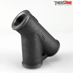 Té 45° fonte malléable fileté femelle