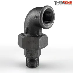 Raccord fonte malléable fileté Coude union mâle et femelle à joint conique