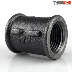 Manchon femelle filetage droite/gauche fonte malléable