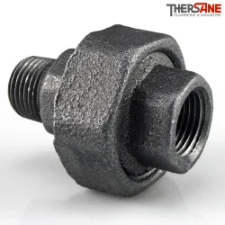 Manchon union fonte malléable fileté mâle et femelle à joint plat