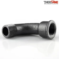 Coude grand rayon fonte malléable fileté  90° mâle femelle