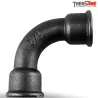 Courbe 90° fonte malléable fileté grand rayon femelle femelle