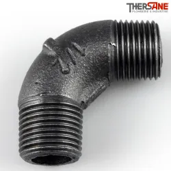 Coude mâle fonte malléable fileté