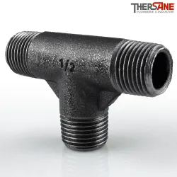 Té fonte malléable fileté mâle