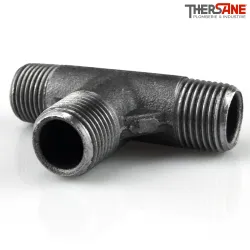 Raccord Té mâle fonte malléable fileté