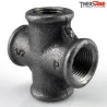 Raccord Croix fonte malléable fileté femelle