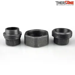 Raccord Manchon union femelle à joint conique fonte malléable