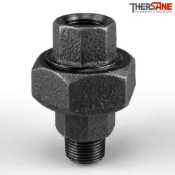 Raccord fonte malléable fileté Manchon union mâle et femelle à joint conique