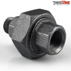 Manchon union à joint conique fonte malléable fileté 