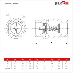Clapet de non-retour série 329 DIMENSIONS ( en mm )